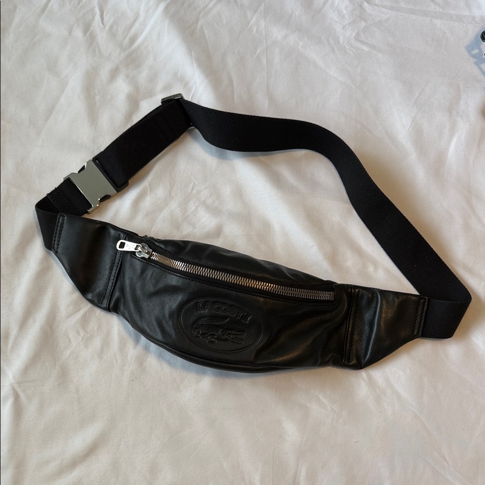 Lacoste Black Belt Bag for Men